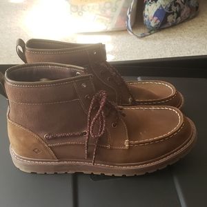 Sperry top side brown boots men's 7